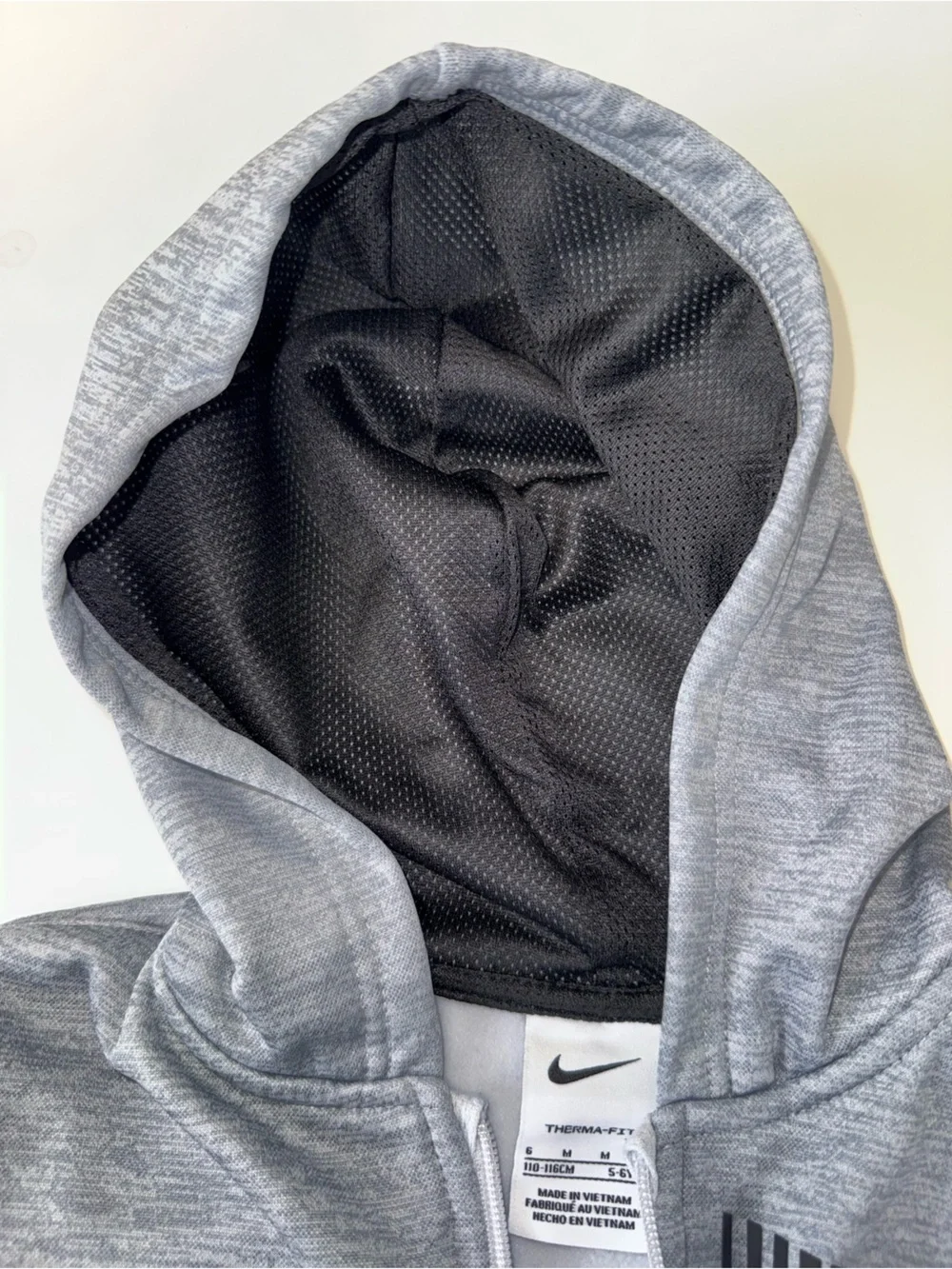 Nike Grey and Black Full‑Zip Bomber Jacket